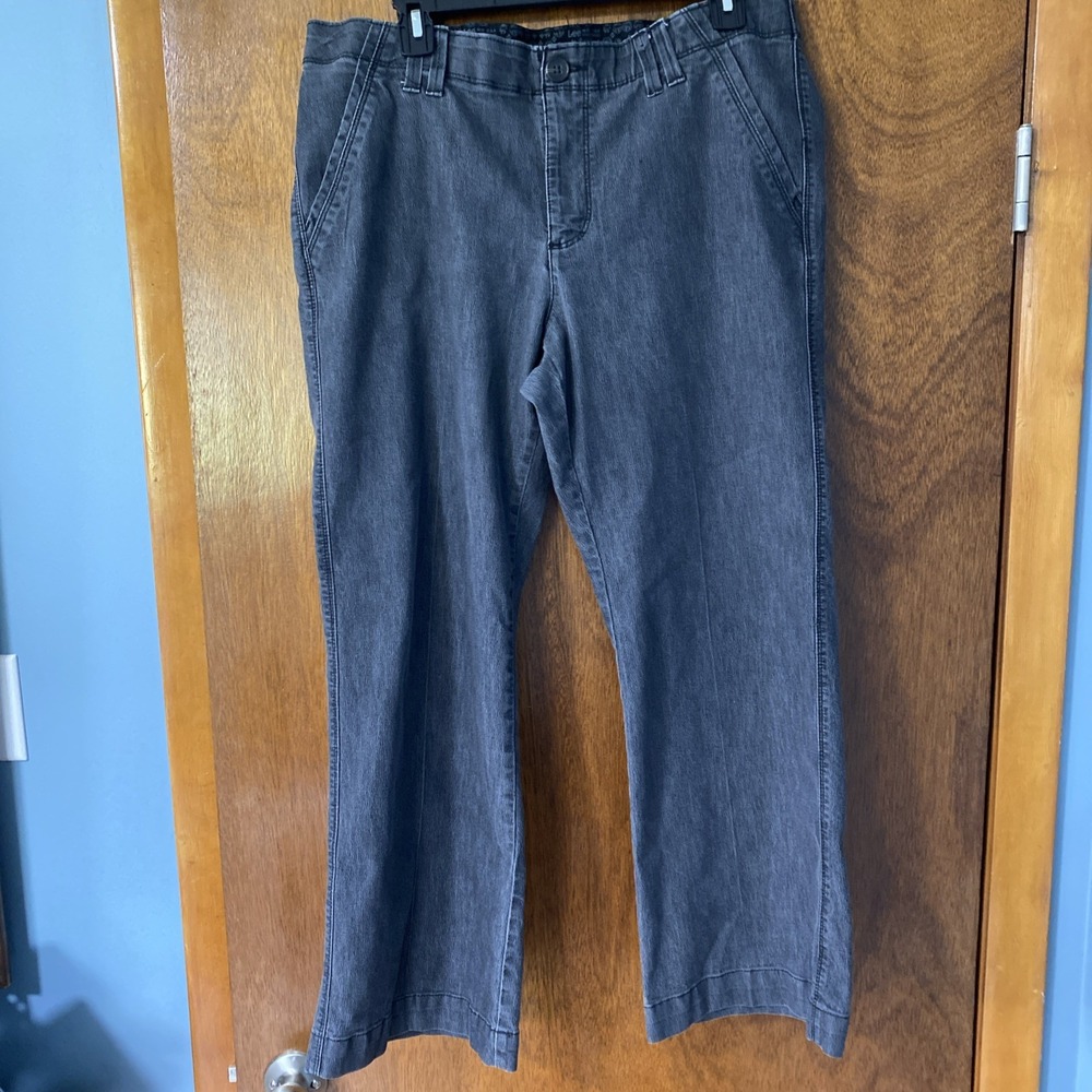 Lee Jeans Womens 14 Petite No Gap Waistband Bootcut Black Mid Rise 463150F